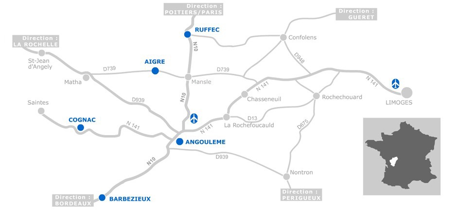 Carte - Avocats-Motard-Pouzieux-Robin Roques Avocats-Motard-Pouzieux-Robin Roques